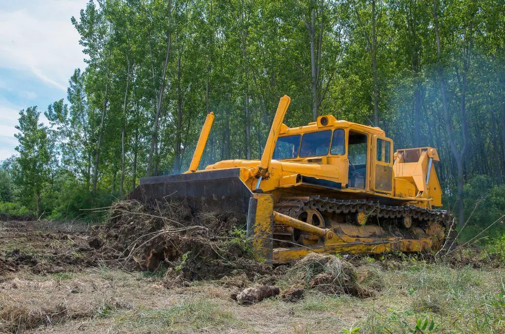 Bulldozer Land Clearing: Power and Precision