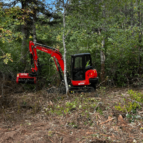 Excavator Brush control